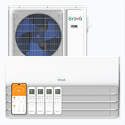 Bravo Milano 4-Zone Ductless Mini Split AC & Heat Pump -- 36000 BTU (3.0 Ton), Wall Mount Units (7K+7K+18K+18K) BTU, Inverter Technology, 230V, Heating & Cooling