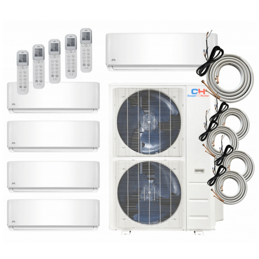 5 Zone Ductless Mini Split with Installation Kits