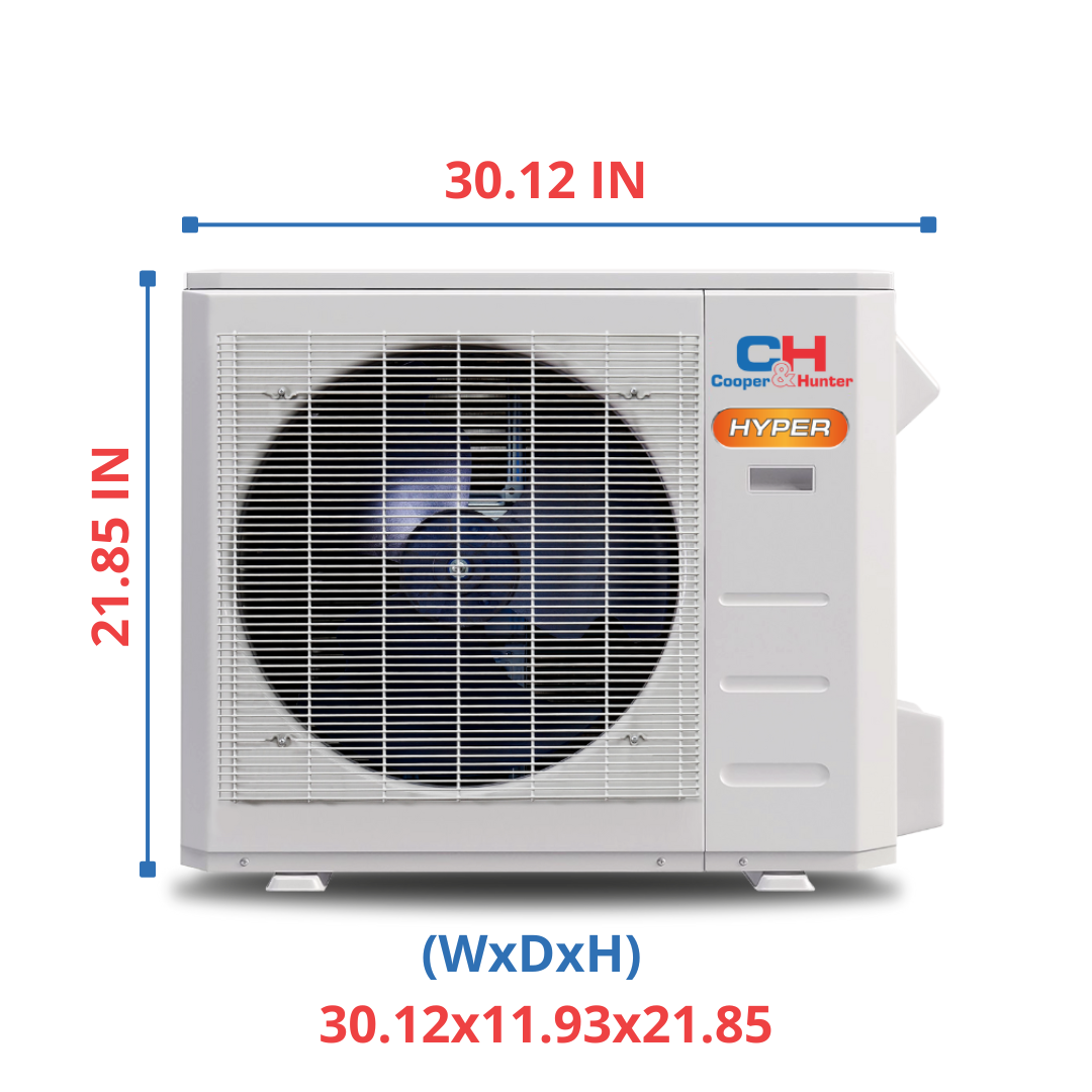 Cooper&Hunter Single-Zone R410A, 6,000 BTU 230V Olivia Hyper Series Wall-Mount Air Conditioning Unit for Heat Pump, Mini Split Inverter System, 0.5 Ton 23 SEER2 with Wi-Fi, Optional Installation Kit - CH-06MOLVWM-230VI + CH-HPR06F9-230VO - South Mini Splits
