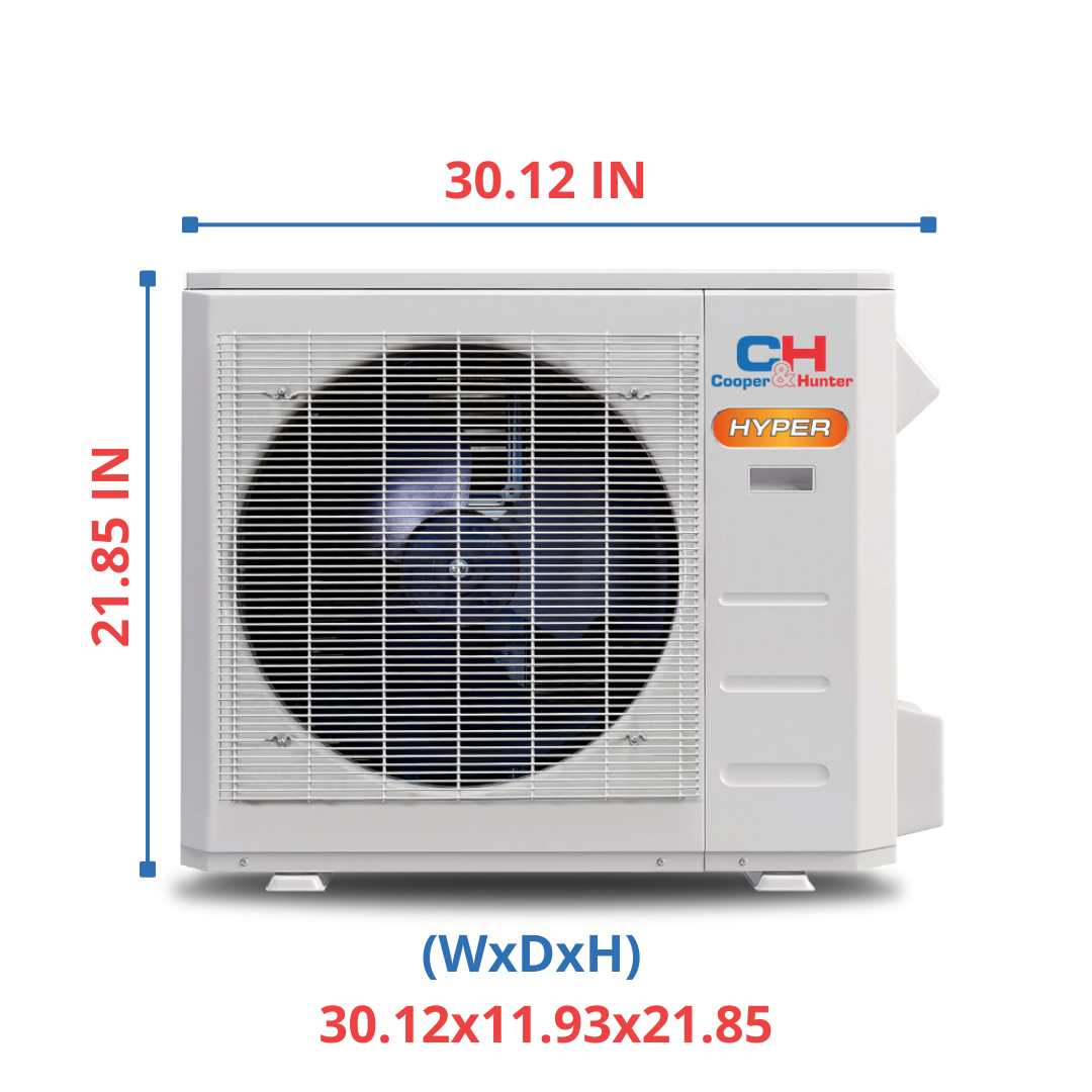 Cooper&Hunter Single-Zone R410A, 6,000 BTU 230V Olivia Hyper Series Wall-Mount Air Conditioning Unit for Heat Pump, Mini Split Inverter System, 0.5 Ton 23 SEER2 with Wi-Fi, Optional Installation Kit - CH-06MOLVWM-230VI + CH-HPR06F9-230VO