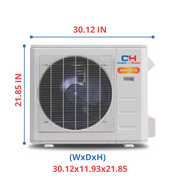 Cooper&Hunter Single-Zone R410A, 6,000 BTU 230V Olivia Hyper Series Wall-Mount Air Conditioning Unit for Heat Pump, Mini Split Inverter System, 0.5 Ton 23 SEER2 with Wi-Fi, Optional Installation Kit - CH-06MOLVWM-230VI + CH-HPR06F9-230VO - South Mini Splits
