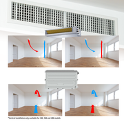 Cooper&Hunter Hyper Heat 6-Zone Ducted Mini Split AC & Heat Pump -- 55000 BTU (4.6 Ton) Without Shut-off Valves, Slim Ducts Units (9K+12K+12K+12K+12K+12K) BTU, Inverter Technology, 230V, Heating & Cooling