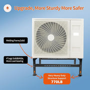 Heavy-Duty Mini Split Ground Stand with Load Capacity up to 770LBS, Condenser Bracket for 9000-60000 BTU Ductless Air Conditioners and Heat Pumps, Inverter Systems - South Mini Splits