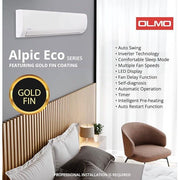 OLMO 12000 BTU 230V 1 Ton 17.6 SEER Mini Split Ductless Air Conditioner Heat Pump, Alpic Eco Series + Installation Kit Option - South Mini Splits