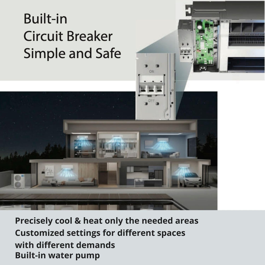 Cooper & Hunter 12,000 BTU One Way Ceiling Cassette 22 SEER, 208/230V + Installation Kit Option - South Mini Splits
