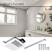 ACIQ 50 CFM 0.9 Sones ACiQ SlimLine Bathroom Exhaust Fan