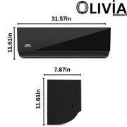 Cooper&Hunter | Cooper&Hunter Olivia Midnight Series R454B, 12,000 BTU Black Wall-Mount Indoor Unit, 230V Mini Split Heat Pump Inverter System, Up to 26 SEER2 with Wi-Fi, Optional Installation Kit - CH-RB12MOLVWM-230VI | CLICK HERE TO CONTACT US FOR CUSTOM QUOTES AND QUESTIONS 
CLICK TO CALL US 737-738-6329 FOR ANY QUES