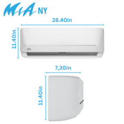 Cooper & Hunter MIA Series, 1 Ton Air Conditioner and Heat Pump, R410A, 12,000 BTU Wall Mount Ductless Mini Split, 20.8 SEER Inverter System, 115V/60HZ, Single Head, Includes Wi-Fi and Optional Installation Kit. SKU CH-NY12MIA-115VI + CH-NY12MIA-115VO - South Mini Splits