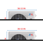 Cooper&Hunter Single-Zone 9,000 BTU 230V Olivia Series Wall-Mount Air Conditioning Unit for Heat Pump, Mini Split Inverter System, 0.75 Ton 24 SEER2 with Wi-Fi, Optional Installation Kit - CH-09MOLVW-230VI + CH-ES09-230VO - South Mini Splits