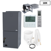 Cooper&Hunter Multi-Zone R410A, 18,000 BTU 230V Multi-Position Air Handler Air Conditioning Indoor Unit for Heat Pump, Ductless Mini Split Inverter System Up To 21.6 SEER2, Wi-Fi Thermostat, Optional Install Kit and Auxiliary Heat Strip CH-M18AHU-W - South Mini Splits