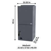 Cooper&Hunter Multi-Zone R410A, 18,000 BTU 230V Multi-Position Air Handler Air Conditioning Indoor Unit for Heat Pump, Ductless Mini Split Inverter System Up To 21.6 SEER2, Wi-Fi Thermostat, Optional Install Kit and Auxiliary Heat Strip CH-M18AHU-W - South Mini Splits