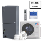 Cooper&Hunter R454B, 36,000 BTU 3 TON 17.2 SEER Ducted Mini Split and Heat Pump Inverter System with Multi Position Air Handler Unit with Wi-Fi Included - Choose your Installation Kit and Heat Strip Size - CH-RS36LCAHU + CH-R36LCU-230VO - South Mini Splits