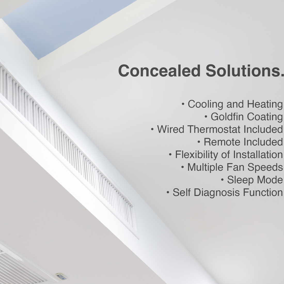 Cooper & Hunter Slim Duct 48,000 BTU 230V, Concealed Duct Air Conditioning Unit for Heat Pump, Mini Split Inverter System, 17.4 SEER2, 4 TON, With Wi-Fi Enabled Thermostat and Optional Installation Kit. CH-48LCDTU/I + CH-N48LCU-230VO - South Mini Splits