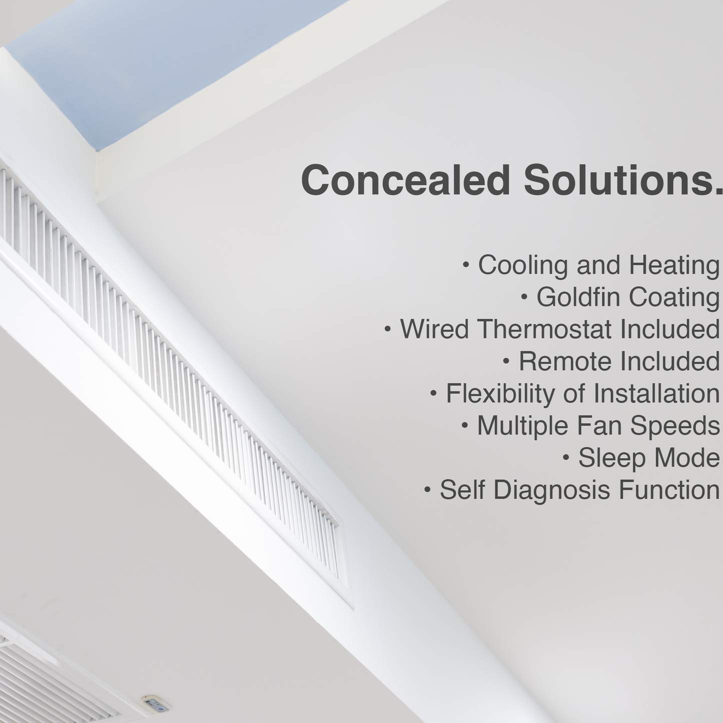 Cooper & Hunter Slim Duct 18,000 BTU 230V, R410A, 20.8 SEER 1.5 TON, Concealed Duct Mini Split Air Conditioner Heat Pump, + Installation Kit Option. CH-M18DTUI + CH-ES18-230VO