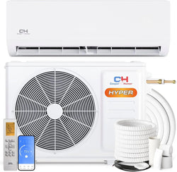 Cooper & Hunter, Astoria High Efficiency HYPER Series, R410A, 18,000 BTU/h,208- 230V/60HZ, 1.5 Ton, 21.5 SEER Ductless Mini Split AC/Heater With WIFI and Optional Installation Kit