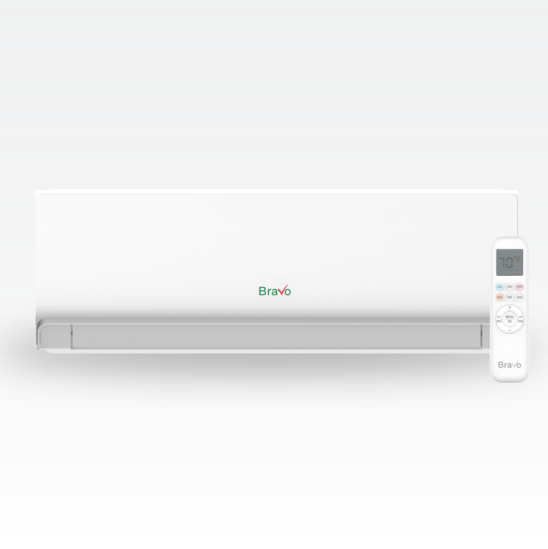 Bravo Milano Ductless Mini Split AC & Heat Pump – 12000 BTU 230V, up to SEER2 22, Wall-Mount Unit, Inverter, Heating & Cooling