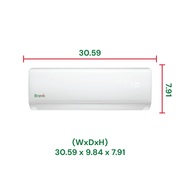 Bravo Roma Single Zone Wall Mount, 1 Ton Mini Split AC and Heat Pump, R32, 12,000 BTU Wall Mount Ductless Mini Split, 17 SEER Inverter System, 115V/60HZ, Single Head, Smart app, 13FT Installation Kit Included, BRV-R12W-115VI + BRV-R12LS-115VO - South Mini Splits