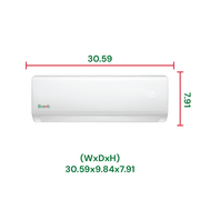 Bravo Roma Single Zone Wall Mount, 1 Ton Mini Split AC and Heat Pump, R32, 12,000 BTU Wall Mount Ductless Mini Split, 16 SEER Inverter System, 230V/60HZ, Single Head, Smart app, 13FT Installation Kit Included, BRV-R12W-230VI + BRV-R12LS-230VO - South Mini Splits