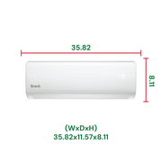 Bravo Roma Single Zone Wall Mount, 1.5 Ton Mini Split AC, Heat Pump, R32, 18,000 BTU Wall Mount Ductless Mini Split, 18 SEER Inverter System, 208/230V/60HZ, Single Head, Smart app, 13FT Installation Kit Included, BRV-R18W-230VI + BRV-R18LS-230VO - South Mini Splits