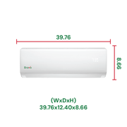 Bravo Roma Single Zone Wall Mount, 2 Ton Mini Split AC and Heat Pump, R32, 24,000 BTU Wall Mount Ductless Mini Split, 18 SEER Inverter System, 230V/60HZ, Single Head, Smart app, 13FT Installation Kit Included, BRV-R24W-230VI + BRV-R24LS-230VO - South Mini Splits