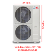 Cooper & Hunter Universal Floor/Ceiling 60,000 BTU 230V, R410A, 16 SEER Ductless Mini Split Air Conditioner With Wi-Fi Thermostat Included , Light Commercial Series, 5 TON Single Zone System + Optional Installation Kit. CH-60LCFC-W + CH-N60LCU-230VO - South Mini Splits