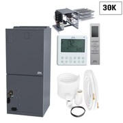 Cooper&Hunter Multi-Zone R454B, 30,000 BTU 230V Multi-Position Air Handler Air Conditioning Indoor Unit for Heat Pump, Ductless Mini Split Inverter System Up To 19.7 SEER2, Wi-Fi Thermostat, Optional Install Kit and Auxiliary Heat Strip CH-RS30MAHU - South Mini Splits