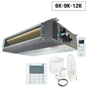 Cooper&Hunter Multi-Zone R454B, 6,000 9,000 12,000 (Dip Switch 12) BTU 230V Slim Duct, Concealed Duct Air Conditioning Indoor Unit for Heat Pump, Mini Split Inverter System Up To 21.4 SEER2 - CH-RS06-12MDT- MS - South Mini Splits