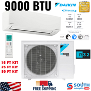 Daikin Entra Series, 9,000 BTU, 18 SEER2, 0.75 Ton Air Conditioner and Heat Pump, Wi-Fi Wall Mount Ductless Mini Split, Inverter System, 230V, Single Zone, Uses R32 Refrigerant - Choose Installation Kit RXC09AXVJU + FTXC09AXVJU - South Mini Splits