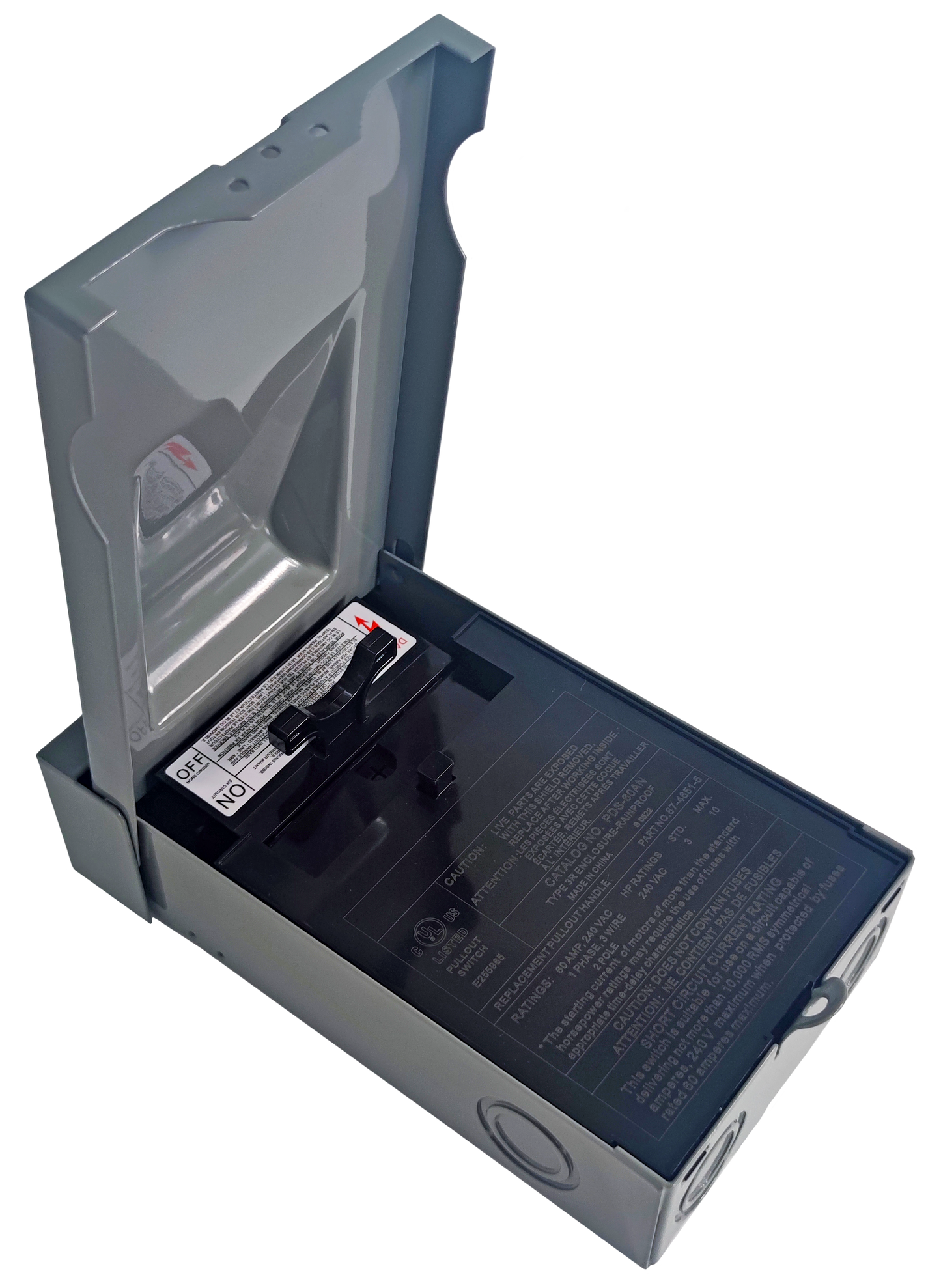 ARMBRIDGE 60 AMP Non-Fusible Metallic Disconnect Box | Durable Enclosed Disconnect for Residential and Light Commercial HVAC Systems