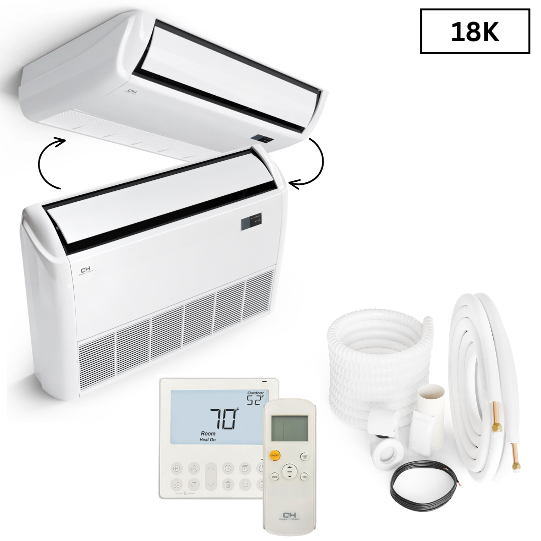 Cooper&Hunter Multi-Zone R410A, 18,000 BTU 230V Universal Floor/Ceiling Air Conditioning Indoor Unit for Heat Pump, Mini Split Inverter System Up To 23 SEER2 With Choice of Optional Installation Kit CH-18MSPHFC-230VI - South Mini Splits