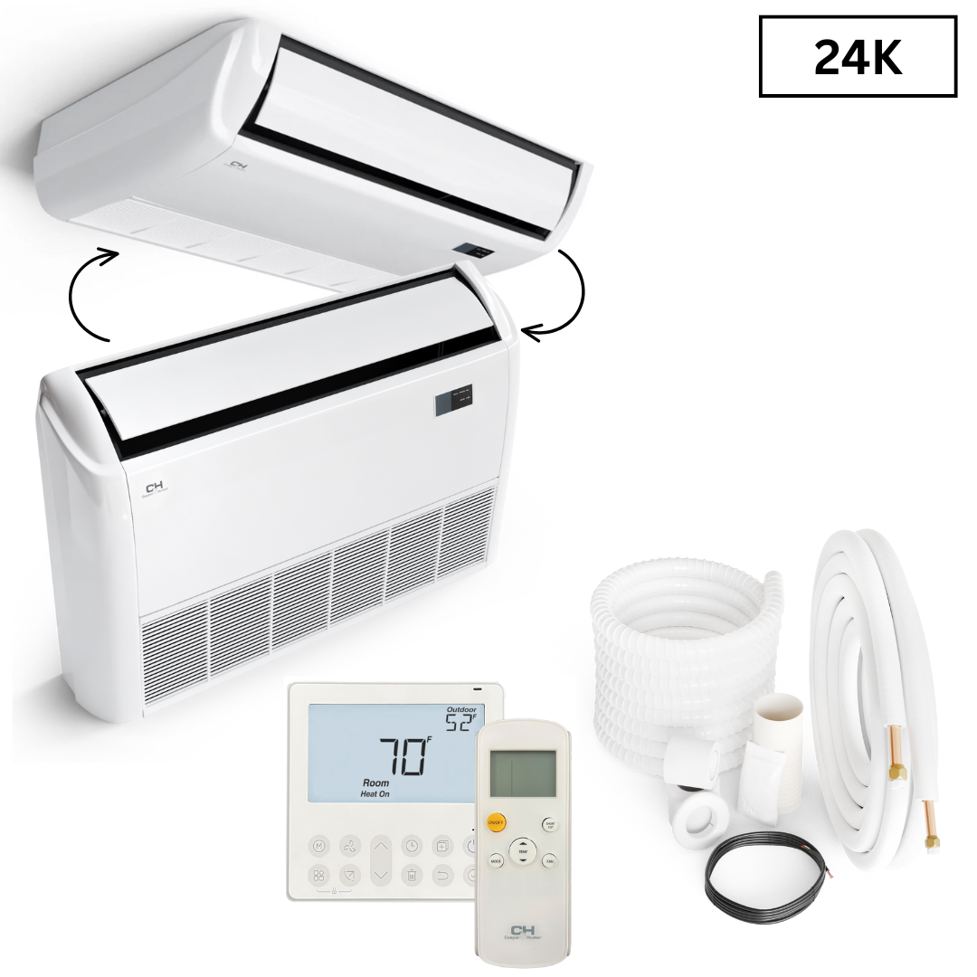 Cooper&Hunter Multi-Zone R410A, 24,000 BTU 230V Universal Floor/Ceiling Air Conditioning Indoor Unit for Heat Pump, Mini Split Inverter System Up To 23 SEER2 With Choice of Optional Installation Kit CH-24MSPHFC-230VI