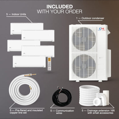 Five Zone Mini Split System Bundle