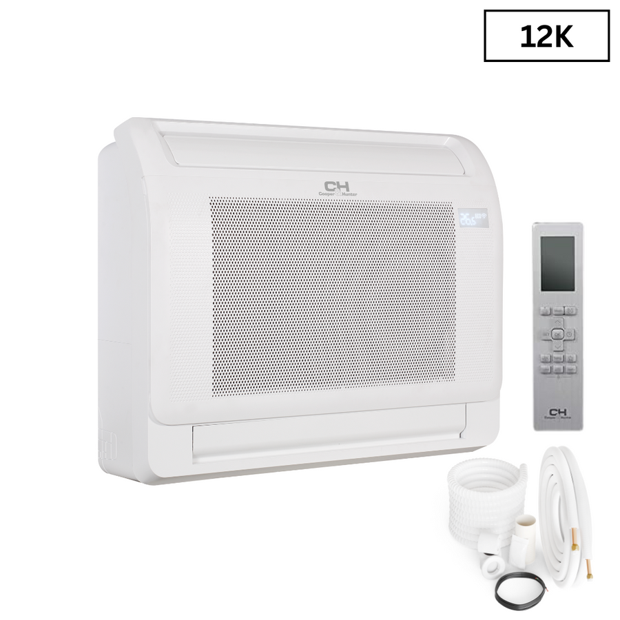 Cooper&Hunter Multi-Zone R410A, 12,000 BTU 230V Indoor Mini Floor Console Air Conditioning Unit for Heat Pump, Ductless Mini Split Inverter System Up To 25 SEER2 with Optional Installation Kit CH-12MMC-230VI - South Mini Splits