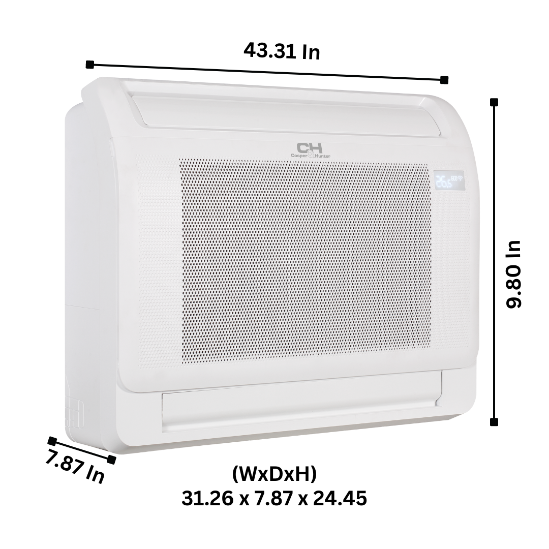 Cooper&Hunter Multi-Zone R410A, 18,000 BTU 230V Indoor Mini Floor Console Air Conditioning Unit for Heat Pump, Ductless Mini Split Inverter System Up To 25 SEER2 with Optional Installation Kit CH-16MMC-230VI - South Mini Splits