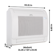 Cooper&Hunter Multi-Zone R410A, 18,000 BTU 230V Indoor Mini Floor Console Air Conditioning Unit for Heat Pump, Ductless Mini Split Inverter System Up To 25 SEER2 with Optional Installation Kit CH-16MMC-230VI - South Mini Splits