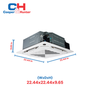 Cooper & Hunter Single-Zone 12,000 BTU 230V, 1 Ton, R454B, 21.1 SEER , Four way Ceiling Cassette Ductless Mini Split Air Conditioner Heat Pump 1 TON, Installation Kit Option. CH-RH12MCT + CH-RES12-230VO - South Mini Splits