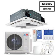 Cooper & Hunter Single-Zone 12,000 BTU 230V, 1 Ton, R454B, 21.1 SEER , Four way Ceiling Cassette Ductless Mini Split Air Conditioner Heat Pump 1 TON, Installation Kit Option. CH-RH12MCT + CH-RES12-230VO - South Mini Splits
