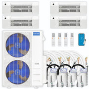 MRCOOL DIY 5th Gen Multi-Zone 4-Zone Mini Split AC & Heat Pump -- 55000 (4.6 Ton), One Way Ceiling Cassette Units (6K+6K+6K+12K BTU), Inverter Technology, 230V, Heating & Cooling - R454B
