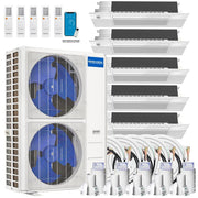 MRCOOL DIY 5th Gen Multi-Zone 5-Zone Mini Split AC & Heat Pump -- 55000 (4.6 Ton), One Way Ceiling Cassette Units (9K+9K+9K+9K+9K BTU), Inverter Technology, 230V, Heating & Cooling - R454B - South Mini Splits