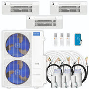 MRCOOL DIY 5th Gen Multi-Zone 3-Zone Mini Split AC & Heat Pump -- 48000 (4.0 Ton), One Way Ceiling Cassette Units (12K+12K+12K BTU), Inverter Technology, 230V, Heating & Cooling - R454B