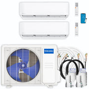 MRCOOL DIY 5th Gen Multi-Zone 2-Zone Mini Split AC & Heat Pump -- 18000 (1.5 Ton), Wall Mount Units (6K+6K BTU), Inverter Technology, 230V, Heating & Cooling - R454B