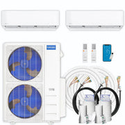 MRCOOL DIY 5th Gen Multi-Zone 2-Zone Mini Split AC & Heat Pump -- 48000 (4.0 Ton), Wall Mount Units (9K+18K BTU), Inverter Technology, 230V, Heating & Cooling - R454B