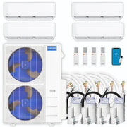 MRCOOL DIY 5th Gen Multi-Zone 4-Zone Mini Split AC & Heat Pump -- 55000 (4.6 Ton), Wall Mount Units (12K+18K+18K+18K BTU), Inverter Technology, 230V, Heating & Cooling - R454B