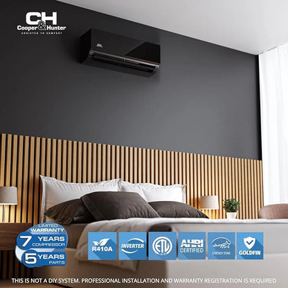 48,000 BTU Olivia Midnight Series, Dual Zone 24,000 + 24,000 BTU Wall Mount Handlers 23.4 SEER2, R410A, Ductless Mini Split A/C and Heater Including 25ft Installation Kits and Wi-Fi Adapters Included