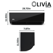 Cooper & Hunter Olivia HYPER Midnight Edition, 0.5 Ton Single Zone Air Conditioner and Heat Pump, 6,000 BTU Ductless Mini Split, 23.5 SEER Inverter System, 230V, Single Head, with Wi-Fi and Optional Installation Kit - South Mini Splits