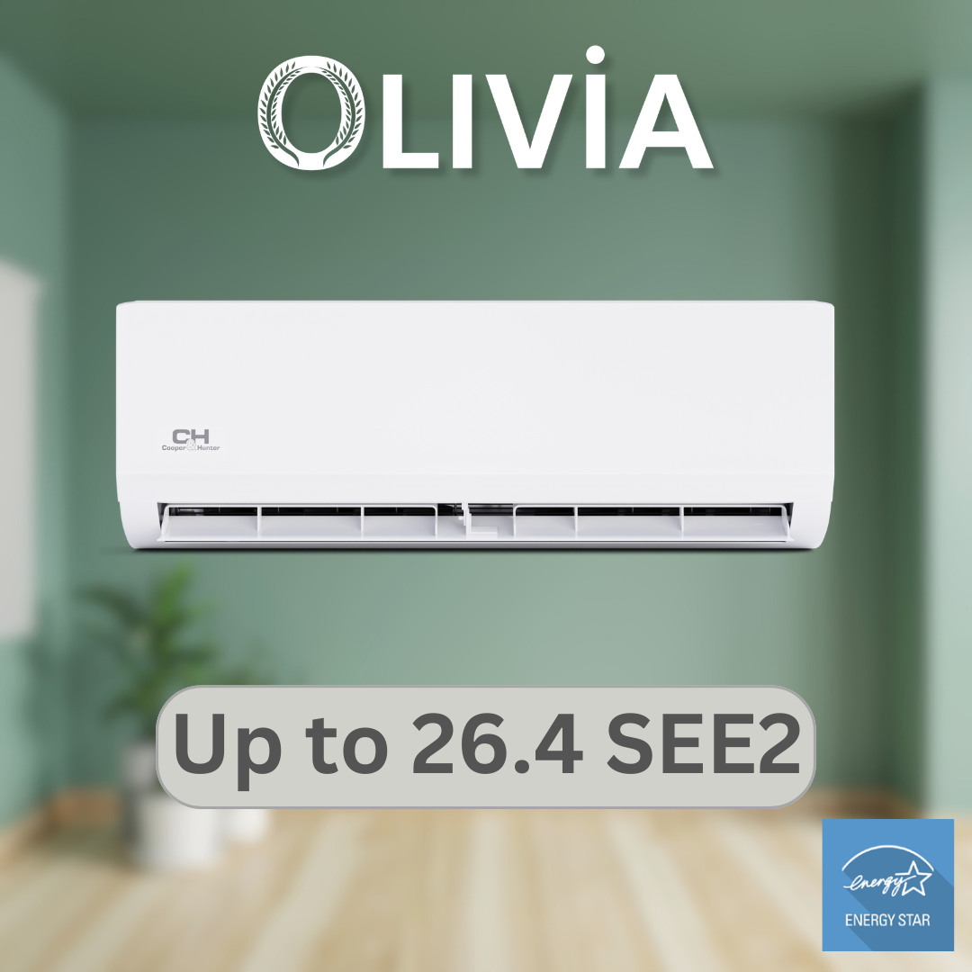 Cooper & Hunter, Olivia Series, R410A, 36,000 BTU/h, 3 Tons, 208-230V/60HZ, 18 SEER, Ductless Mini Split Wall Mount AC/Heater With WIFI and Optional Installation Kit - South Mini Splits