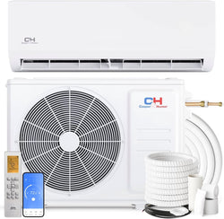 Cooper & Hunter Olivia Series, 0.5 Ton Single Zone Air Conditioner and Heat Pump, 6,000 BTU/h Ductless Mini Split Wall Mount, 23 SEER Inverter System, 115V/60HZ, Single Head, with Wi-Fi and Optional Installation Kit