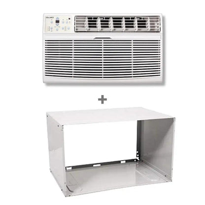 OLMO Through The Wall Air Conditioner 12K BTU 230v/60hz with Remote Control and Smart Connect, Sleeve and Heat Strip and Optional Sleeve - South Mini Splits