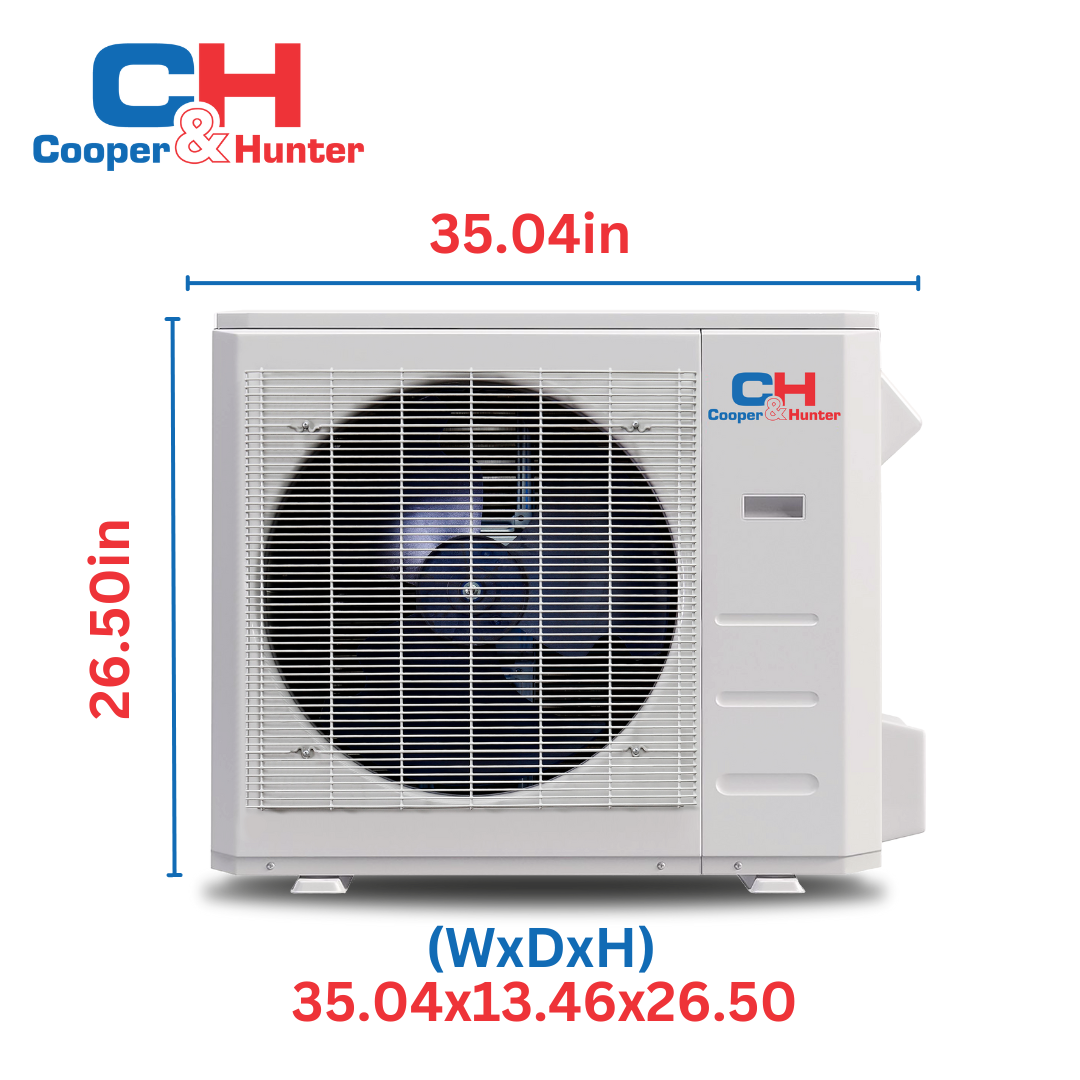 2 Zone Cooper & Hunter Sophia Series, 1.5 Ton Air Conditioner, Ductless Mini Split with 9k+9k BTU Ceiling Cassette, 21.3 SEER 18K BTU Inverter Heat Pump, 230V, Dual Head (2 Heads), Includes Installation Kits - South Mini Splits