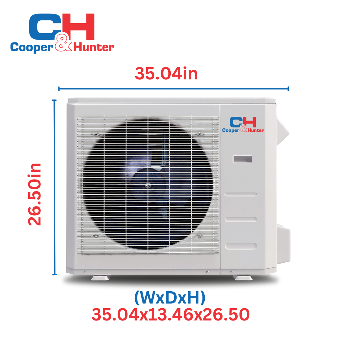 Cooper & Hunter, High Efficiency Olivia Midnight, Hyper Series, 18,000 BTU/h, 1.5 Ton, 230V/60HZ, 22 SEER, Ductless Mini Split Wall Mount AC/Heater With WIFI and Optional Installation Kit - South Mini Splits